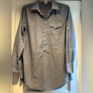 J. Crew Tunic Roll Sleeve Blouse